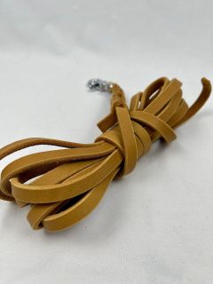 Lederleine dünn - 4 Meter - Cognac