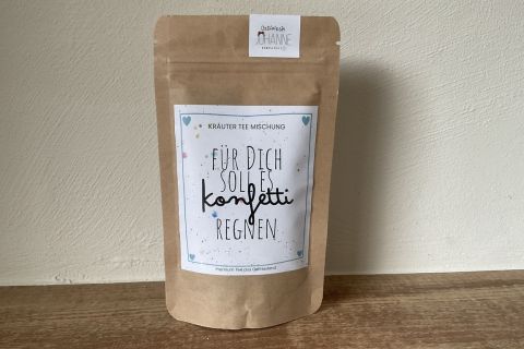 Für Dich soll es Konfetti regnen - Kräutertee Lebensfreude 