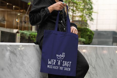 Jutebeutel "Wer A sagt"