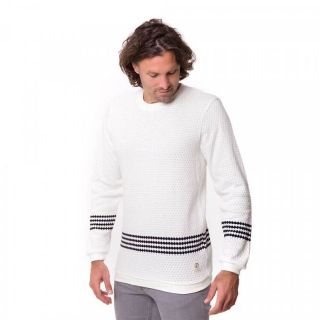 Wavestripe Pullover - weiß