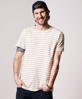 Bleed "Stripe Leinen T-Shirt"