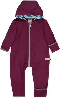 Fleece-Overall - pflaume