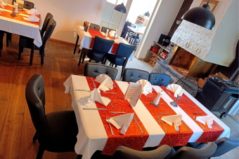 Rauchfang Steakhouse mit Feuer