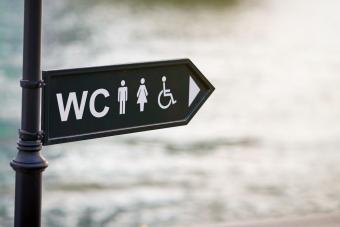 Barrierefreie Toilette im Hafengebäude